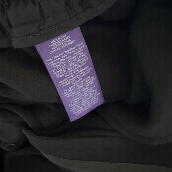 Ralph Lauren Purple Label Pleated Pants Black 34 US (Waist 32”) Made in Italy - Picture 12 of 16